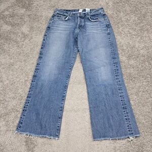 Lucky Brand Vintage Women 12 31 Wide Leg Jeans Blue High Rise Button Fly 80403D5